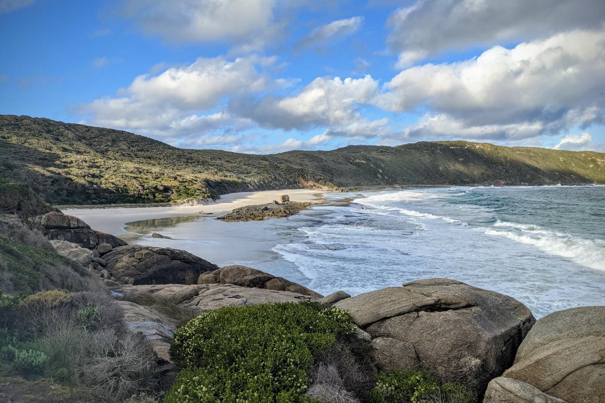 Cable Beach viewed from the rocks in the late afternoon