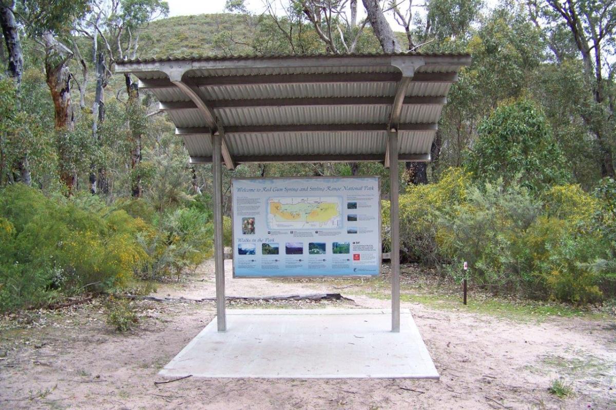 Red Gum Springs Stirling Range National Park Shelter with Interpretive signage