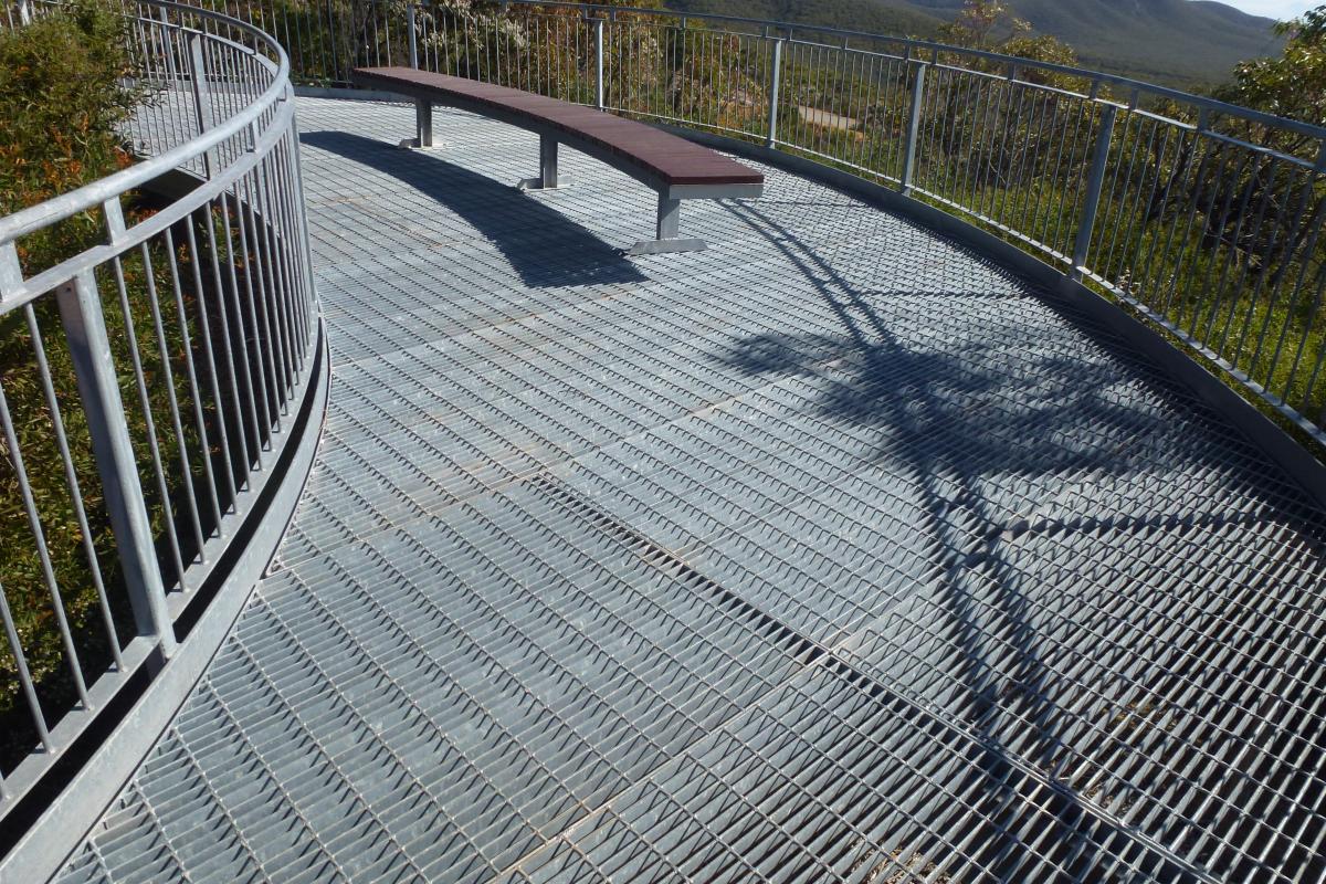 Wheelchair accessible pathways Steel mesh wheelchair accessible walkway at Bluff Knoll