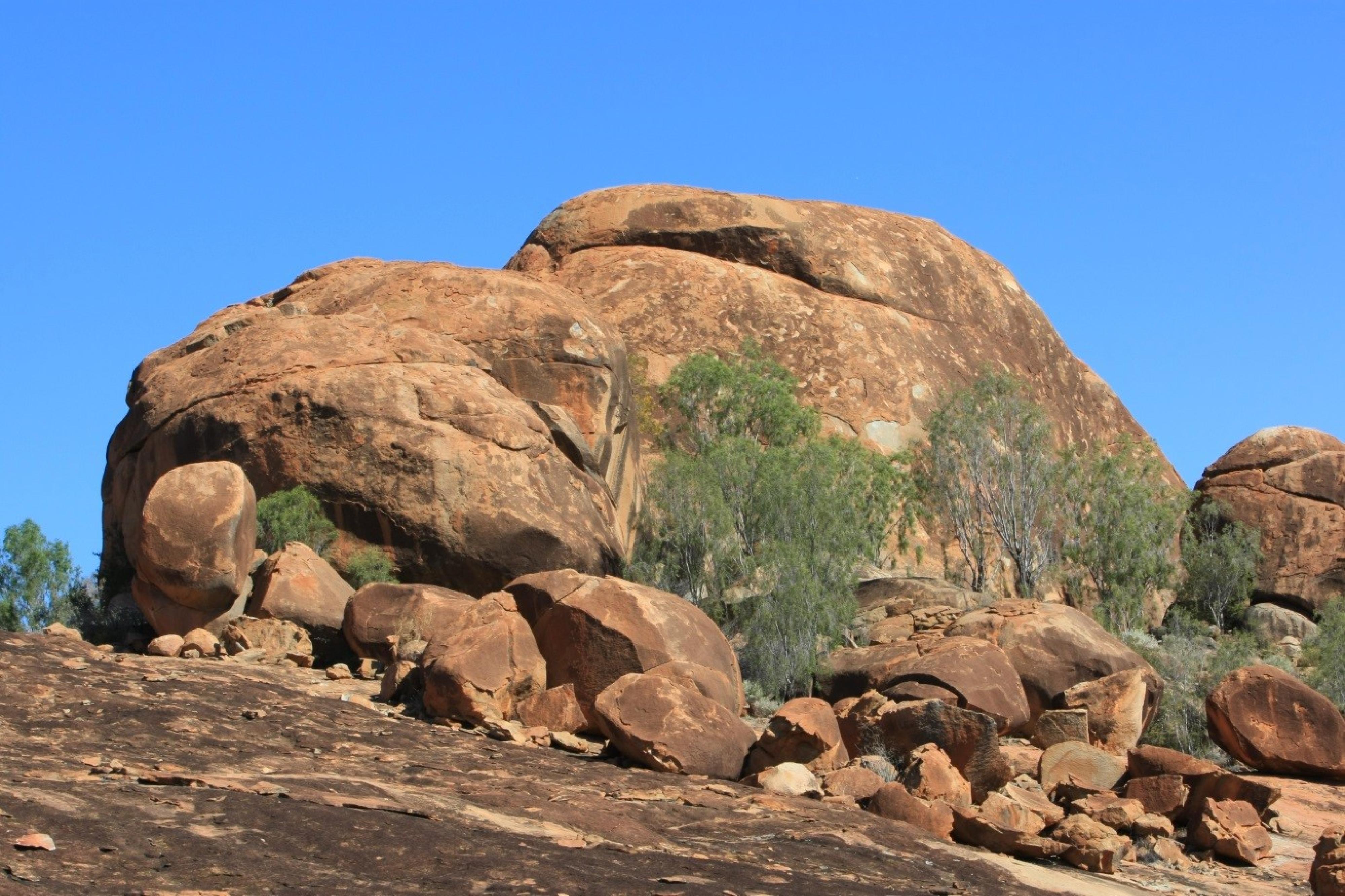 Large granite rock.