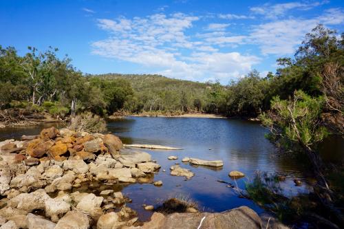 Clear water of the Avon River in Walyunga National Park