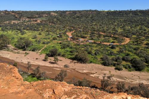 Irwin Lookout view over the riverbend in Coalseam Conservation Park