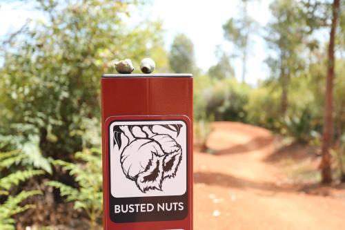 Busted Nuts Murray Valley Trails sign