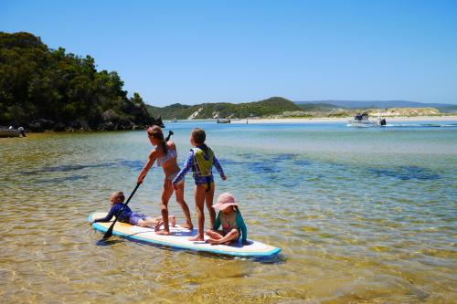 Walpole Nornalup Inlets Marine Park kids playing on sup