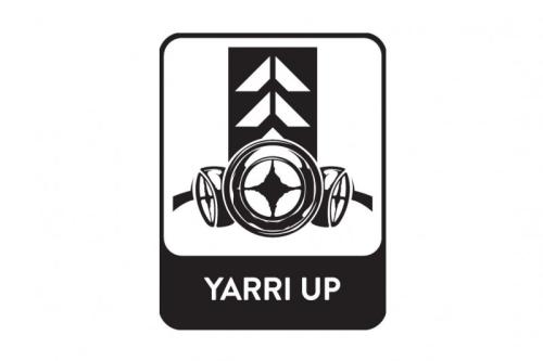Graphic logo Yarri Up MTB trail 