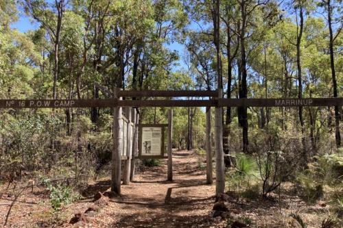 Walk trail in the bush with interpretive signs describing the history of the area. 