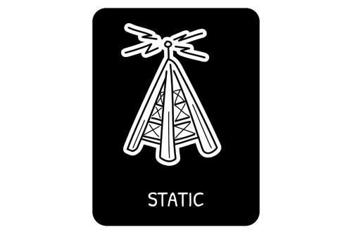 Black and white graphic of power lines.