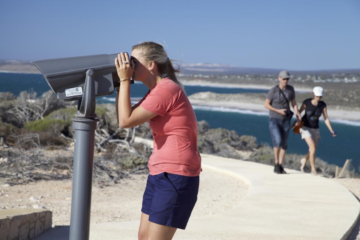 coin operated telescope along coastal trail
