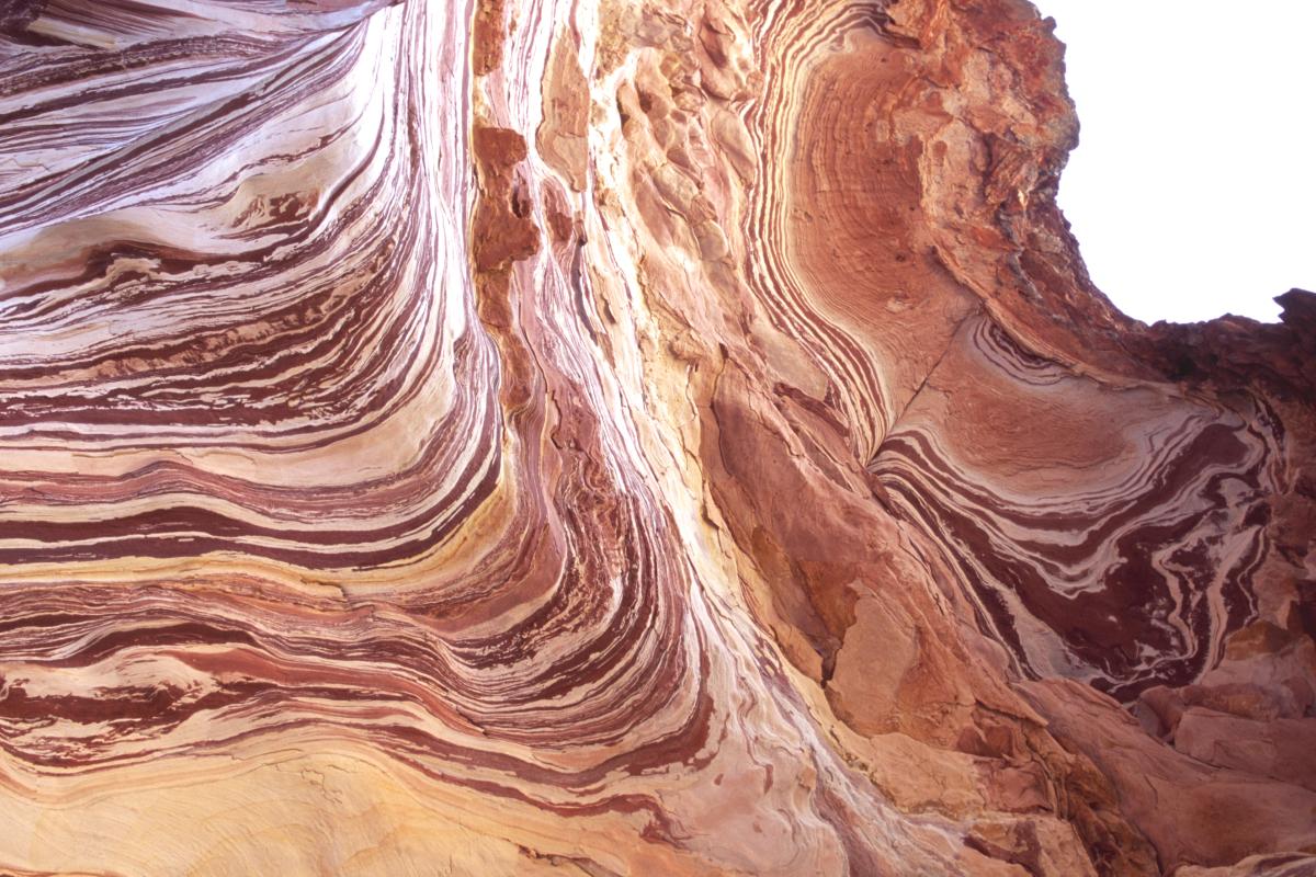 swirling colours of sandstone
