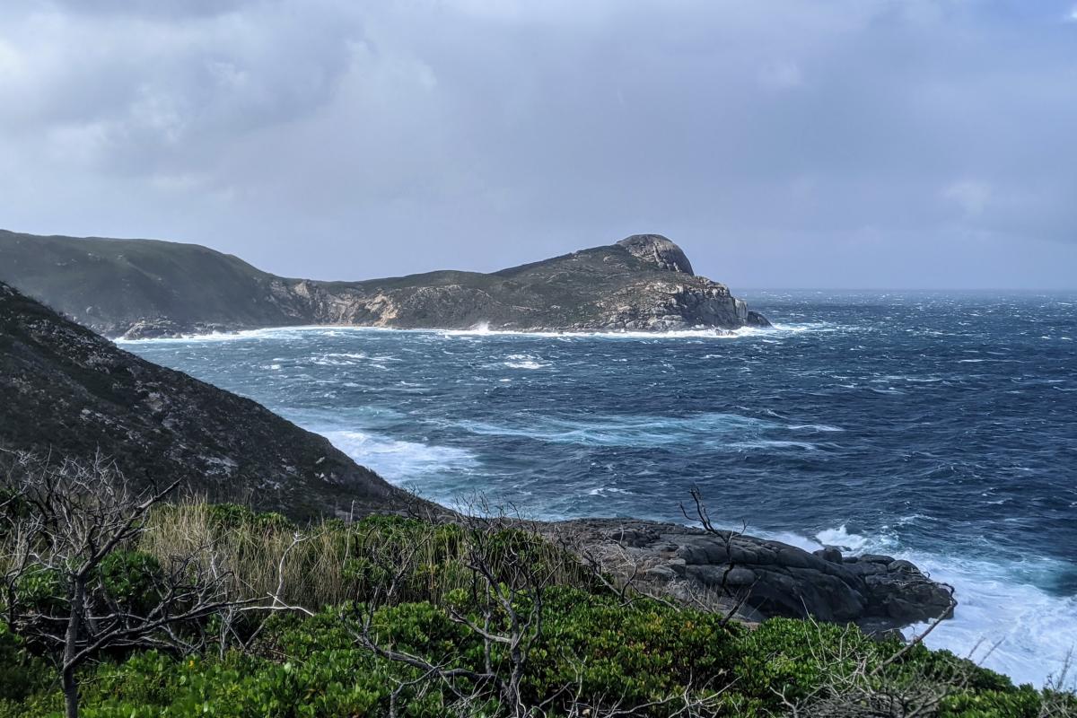 View of Peak Head looking west from near The Blowholes