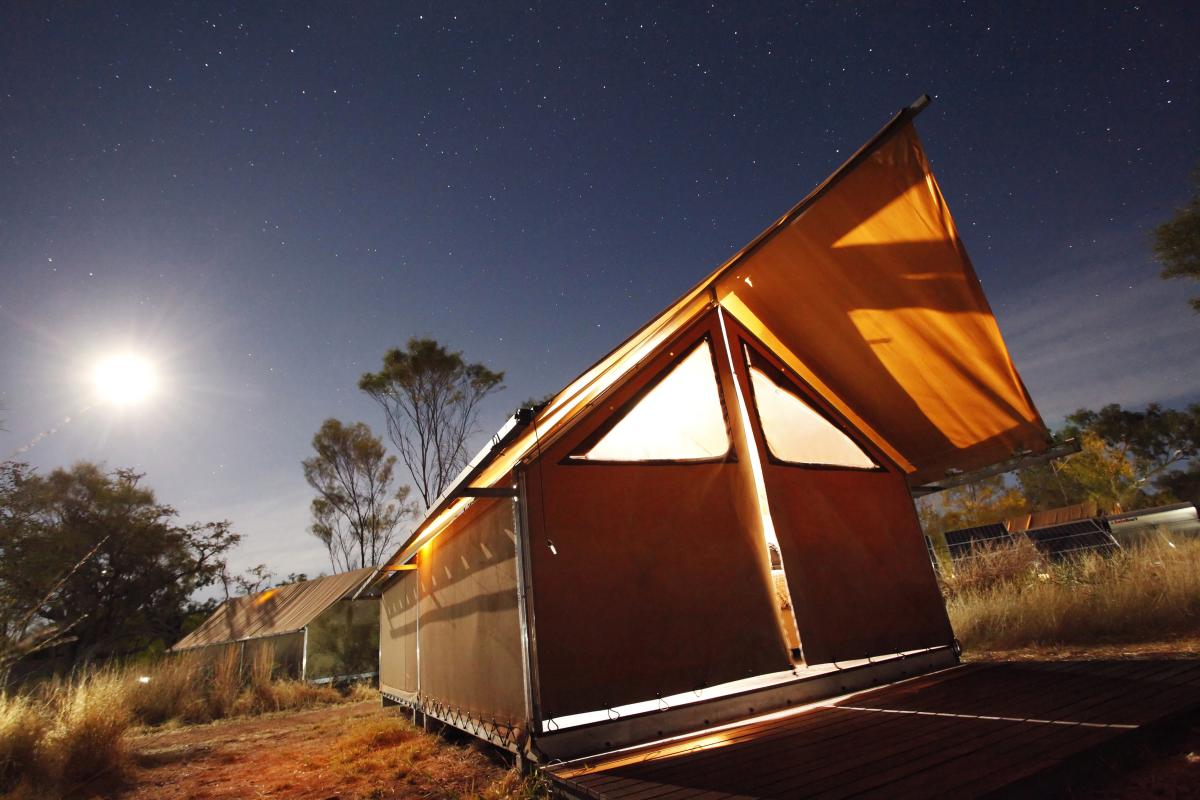 Safari camping tent in Purnululu National Park