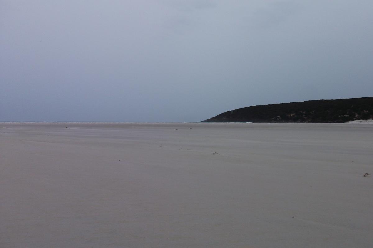 Fitzgerald Inlet Fitzgerald River National Park Expanse of white sand plain at Fitzgerald Inlet