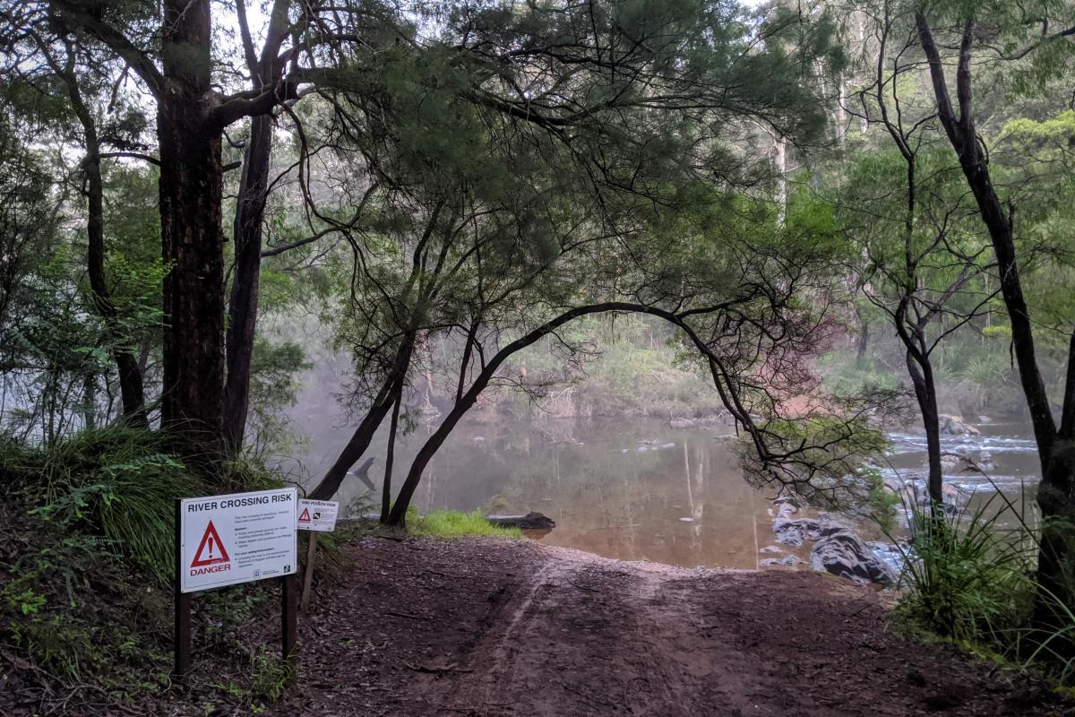 Heartbreak Crossing, where a 4WD track crosses the Warren River