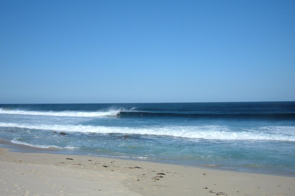 Lefthanders surf break in Leeuwin Naturaliste National Park. lefthanders surf break with white sandy beaches