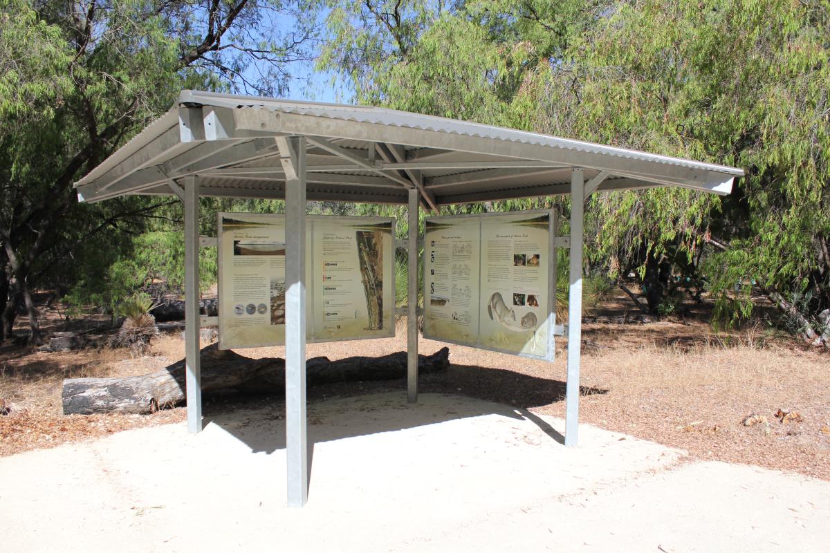 information shelter in the campground