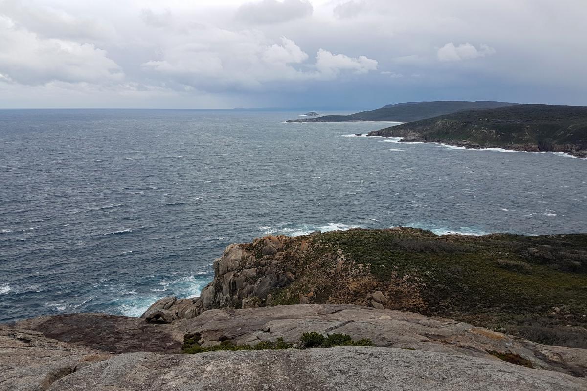 View of the coastline looking westwards from Peak Head