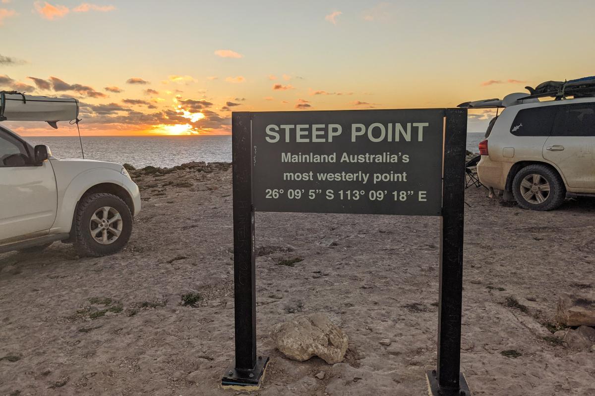 Steep Point at sunset