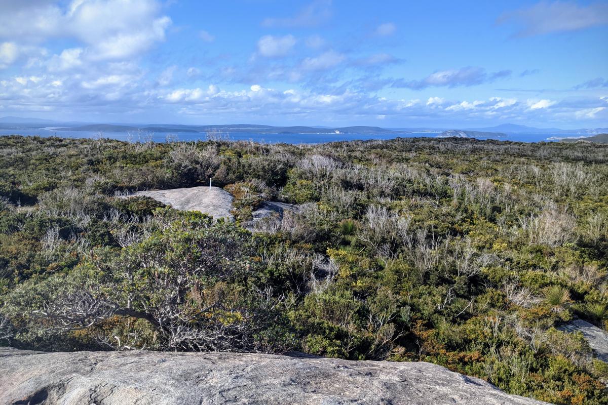 View from Stony Hill towards King George Sound with Mount Manypeaks visible in the distance