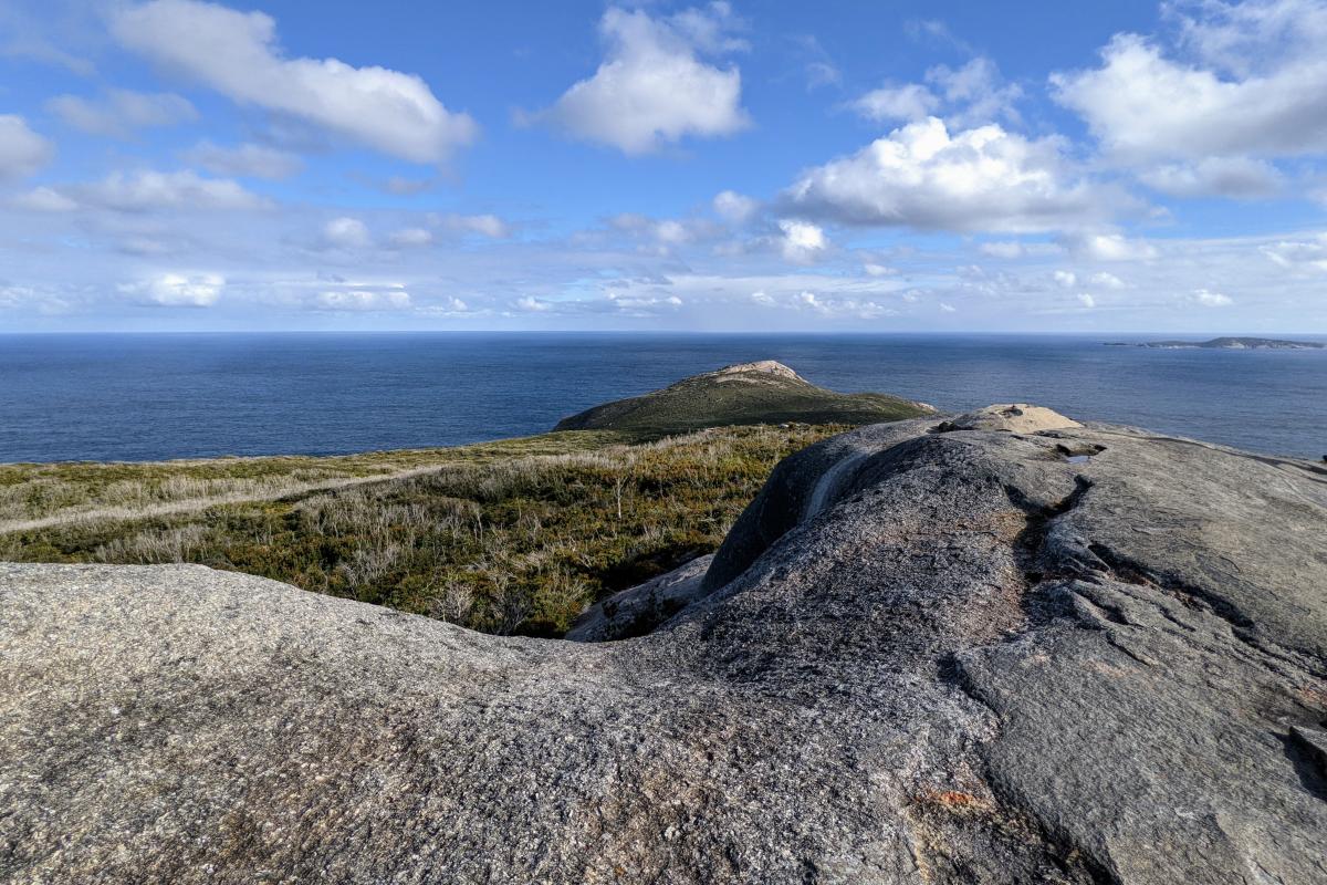 View from Stony Hill to Peak Head and the ocean beyond View from Stony Hill to Peak Head and the ocean beyond