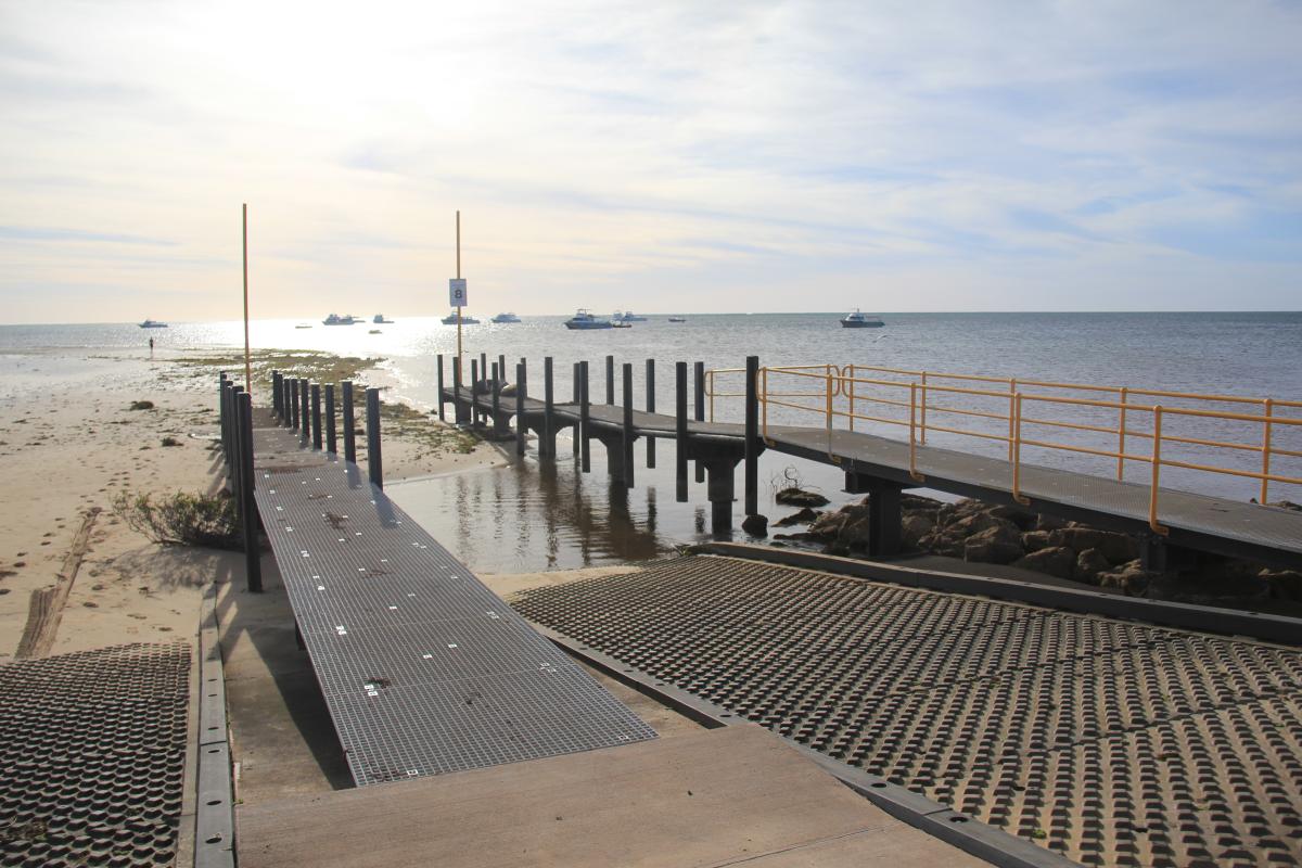 Substantial boat ramp providing easy access to the marine park.
