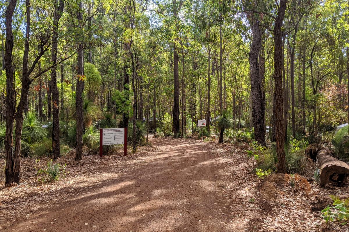 entrance to tony's bend campground