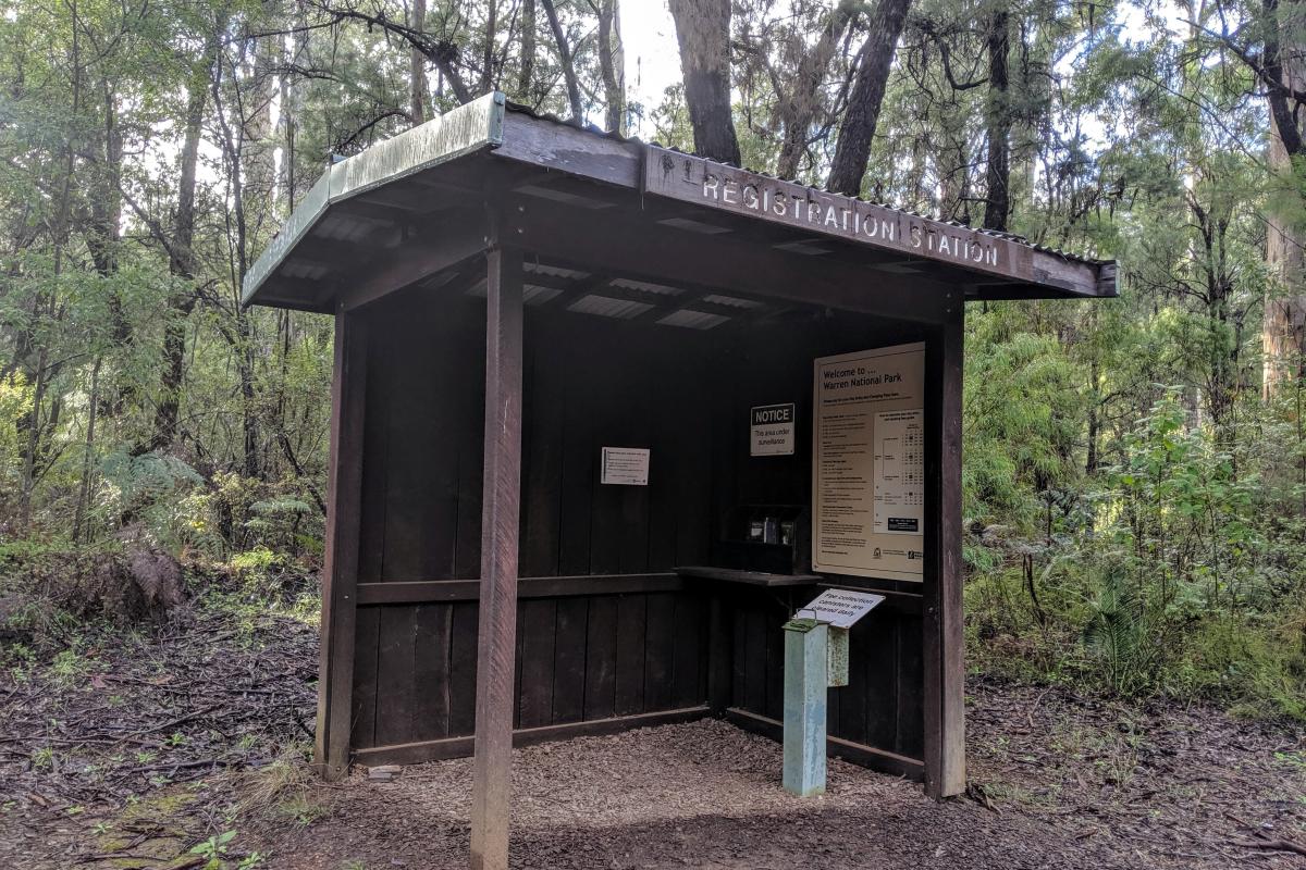Warren Campground registration station