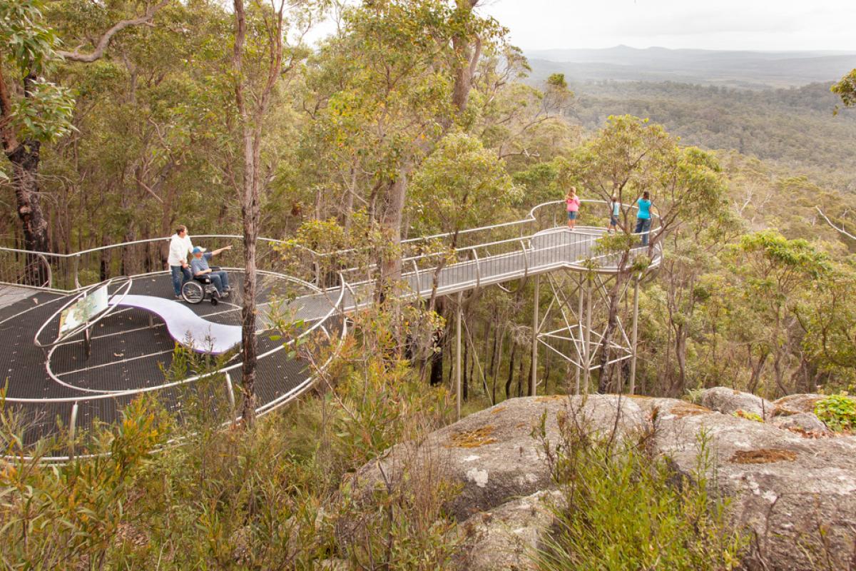 View from above the Wilderness Lookout at Mount Frankland. view from above the wilderness lookout