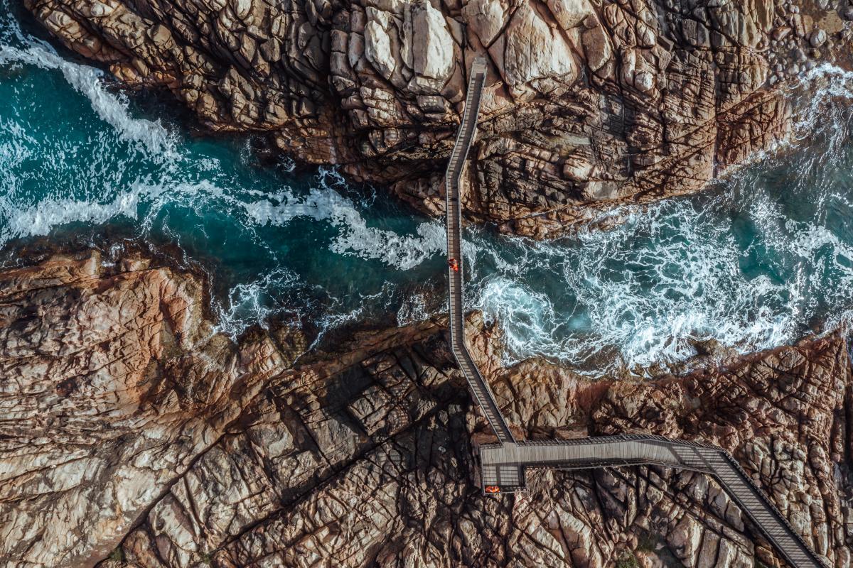 Aerial view of Canal Rocks