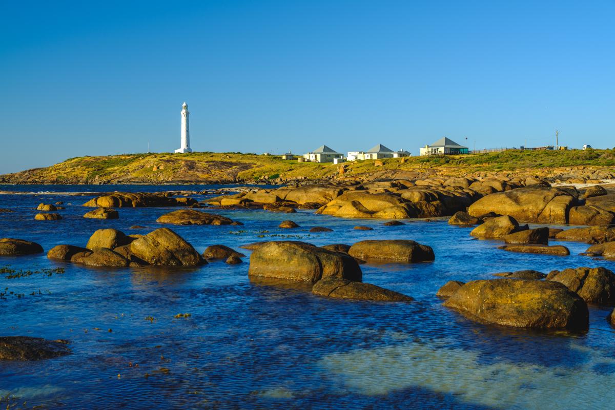 View of the Cape Leeuwin Lighthouse from the water