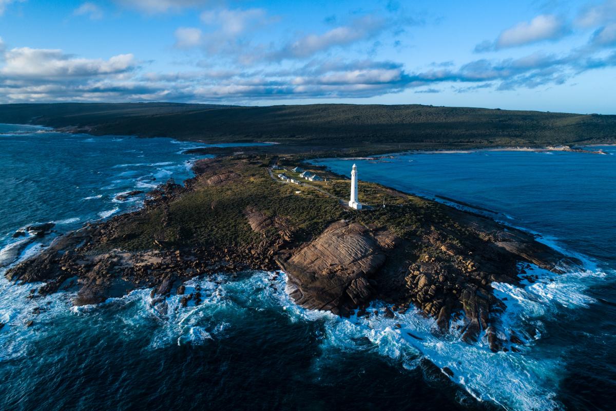 Aerial view of Cape Leeuwin Lighthouse