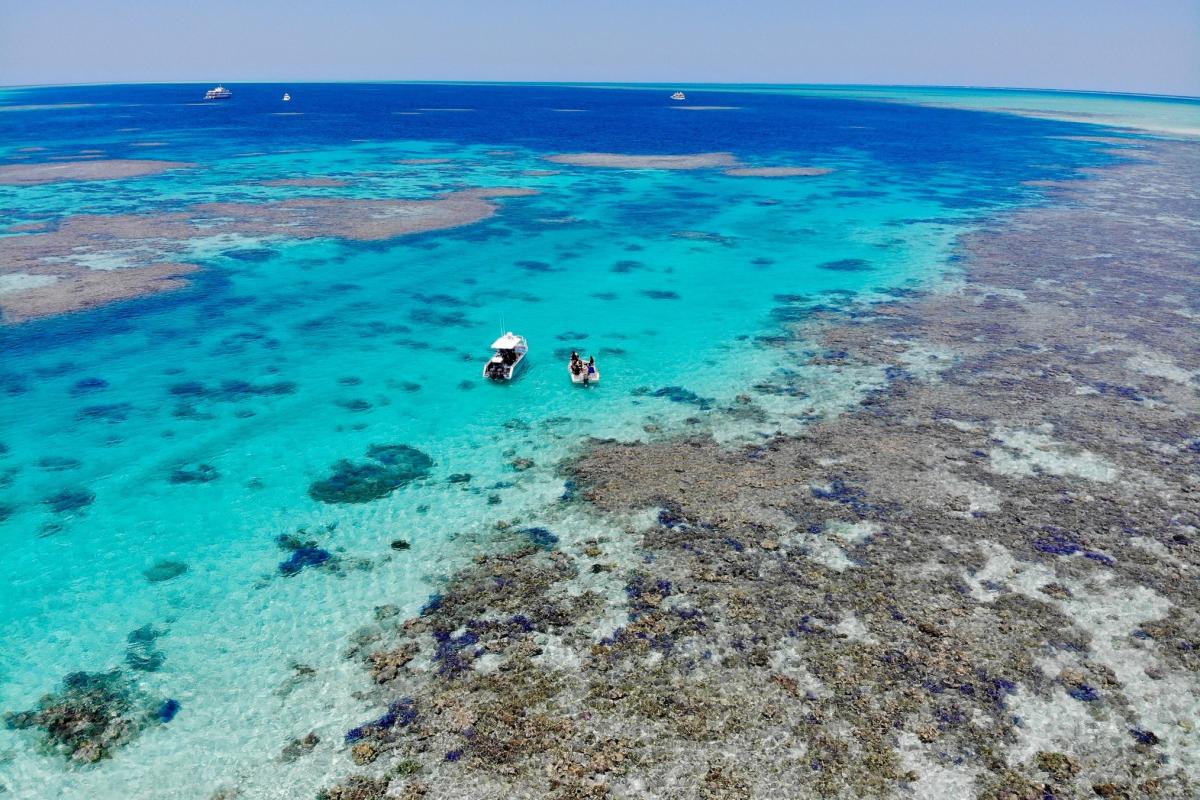 Clerke Reef Rowley Shoals Marine Park Colours of the reef and turquoise and blues are stunning