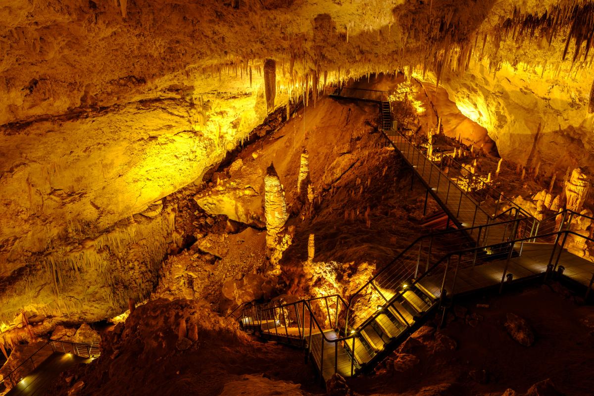 Jewel Cave View looking down into Jewel cave