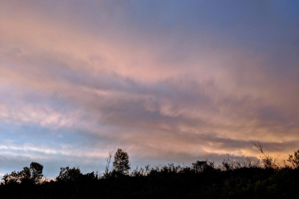 Sunset clouds over Korung National Park