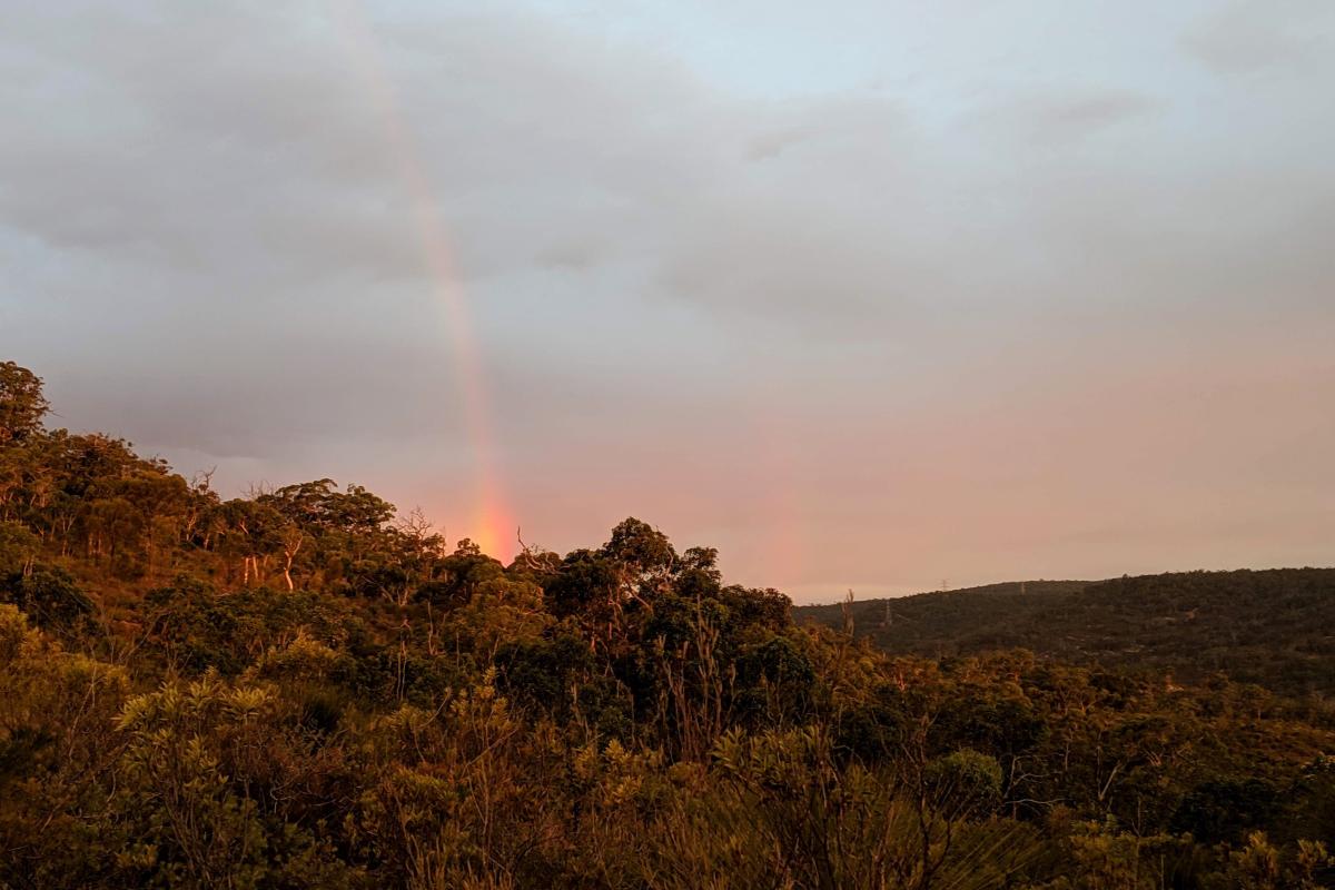 Rainbow over Korung National Park