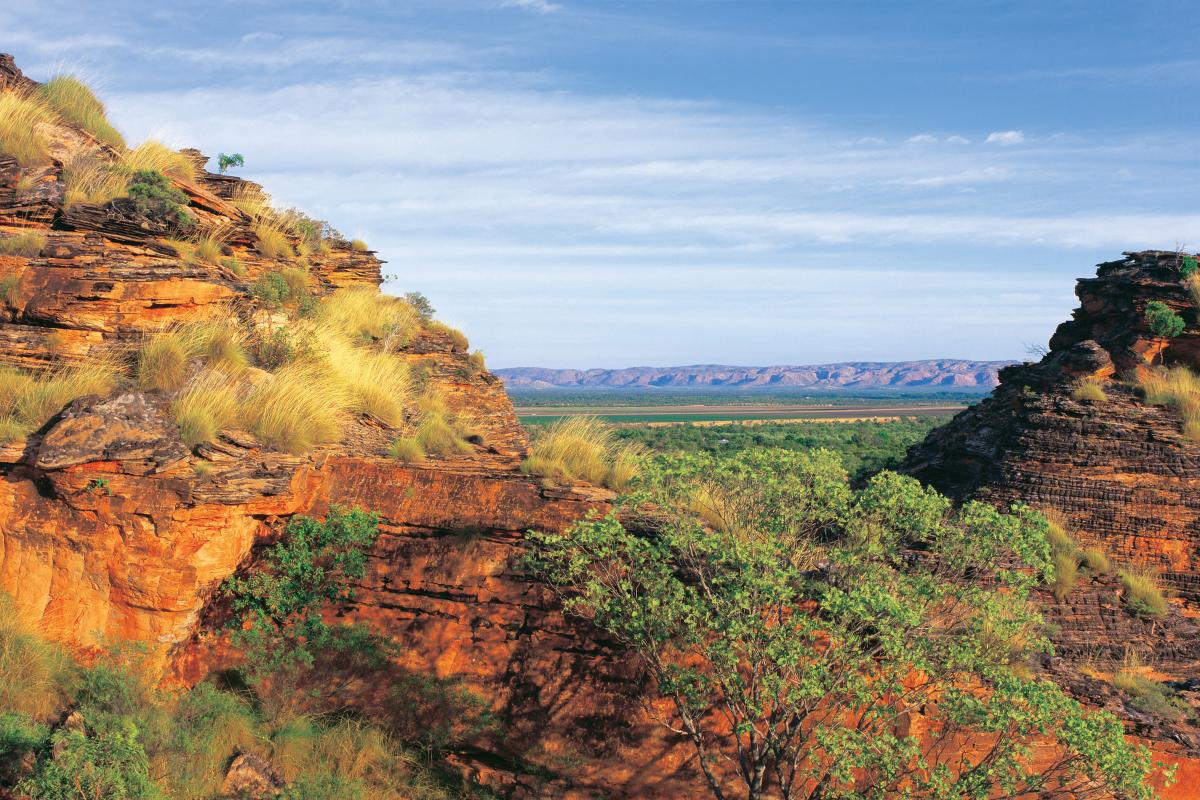 View of rocky mounds in Mirama National Park.