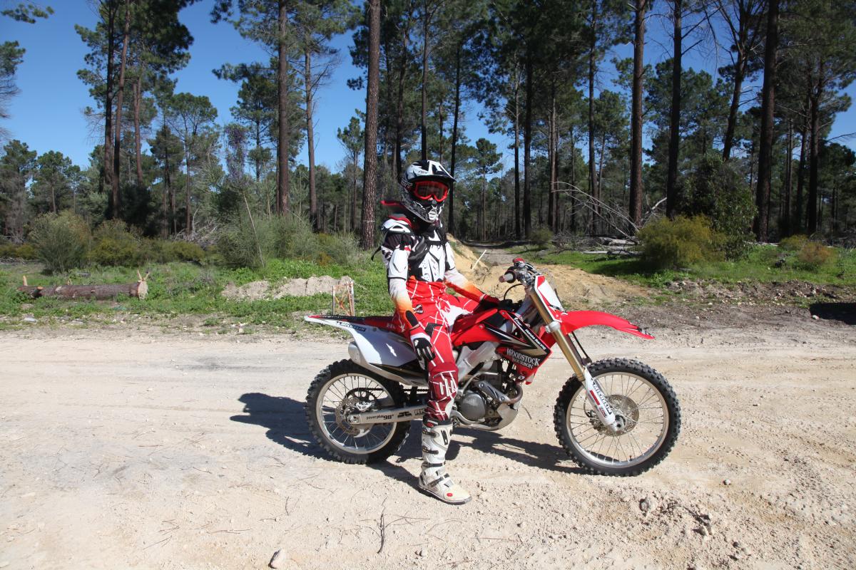 a rider outfitted ready to ride the trails