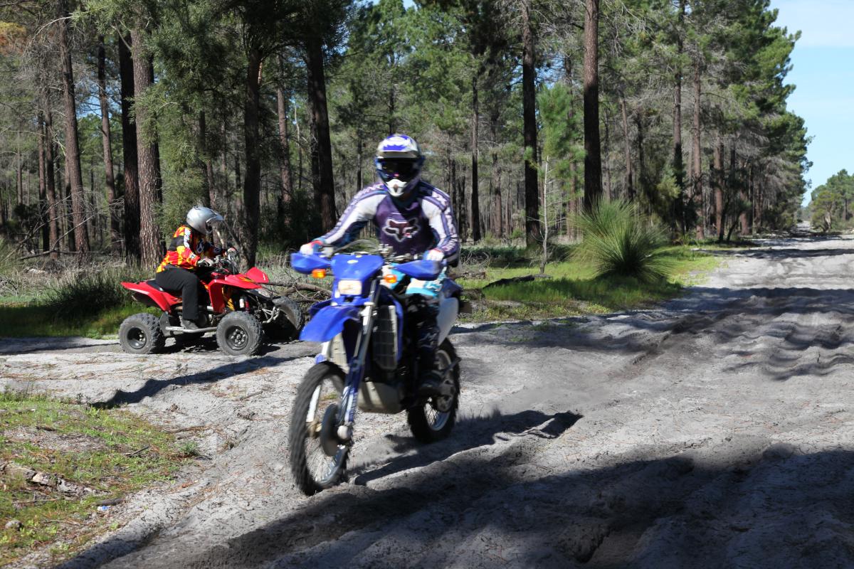 motorcycle riders on the trail