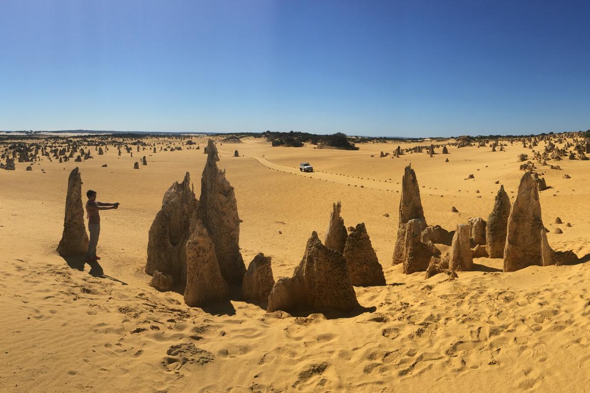 Pinnacles Desert Lookout and Drive Nambung National Park unusual rock formations at the Pinnacles Lookout and Drive