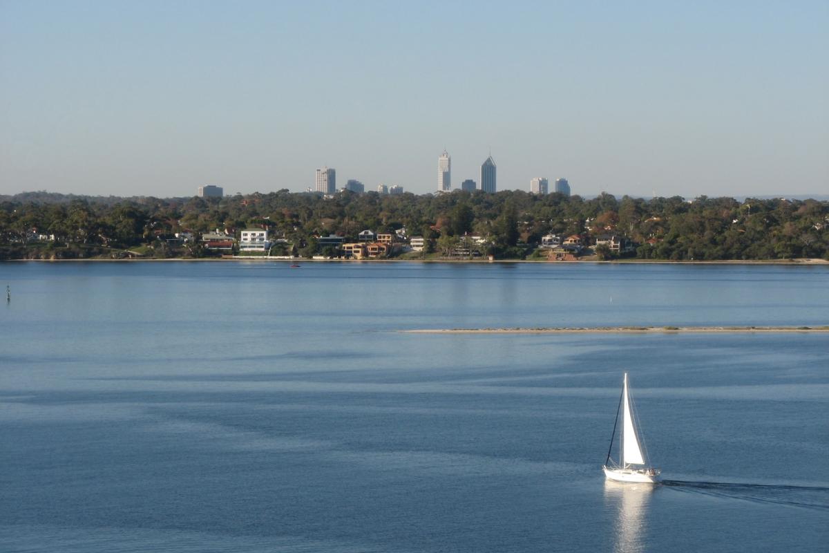 Sail boat on the Swan River