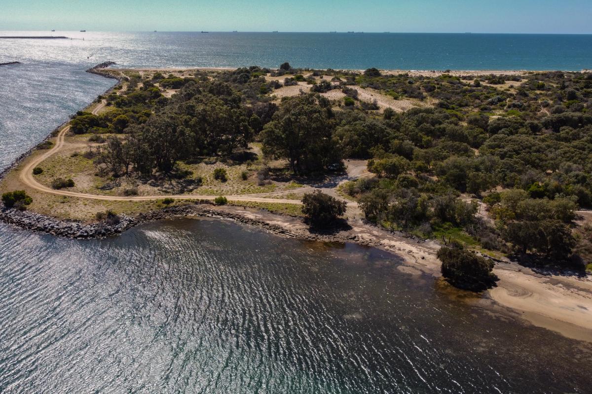 The Cut, Leschenault Conservation Park view above the cut near bunbury