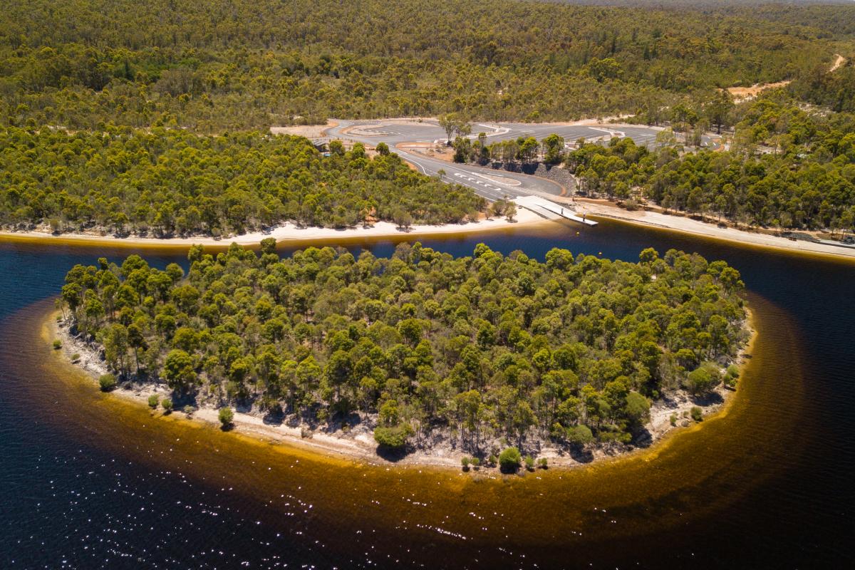 Aerial view of Lake Kepwari