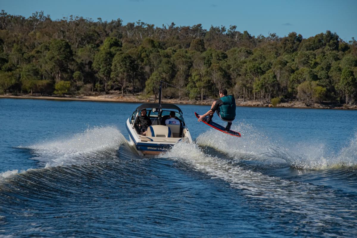 Waterskiing on Lake Kepwari Waterskiing on Lake Kepwari