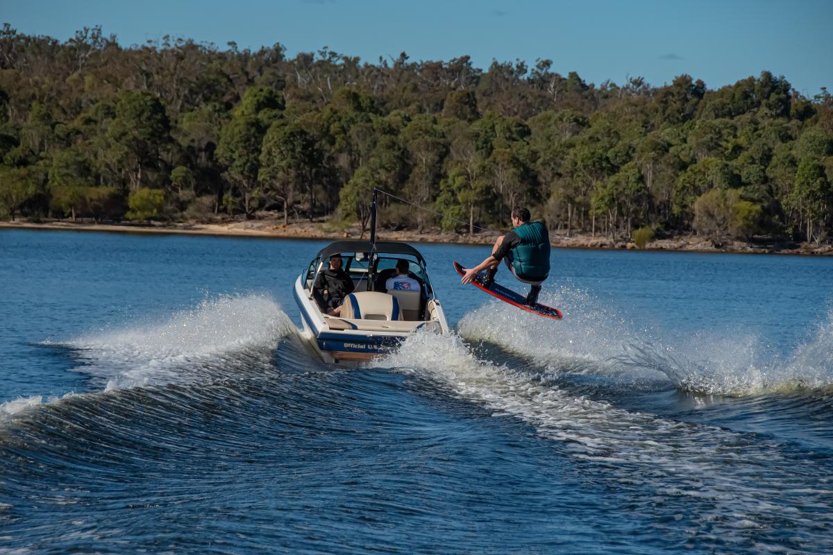 Waterskiing on Lake Kepwari