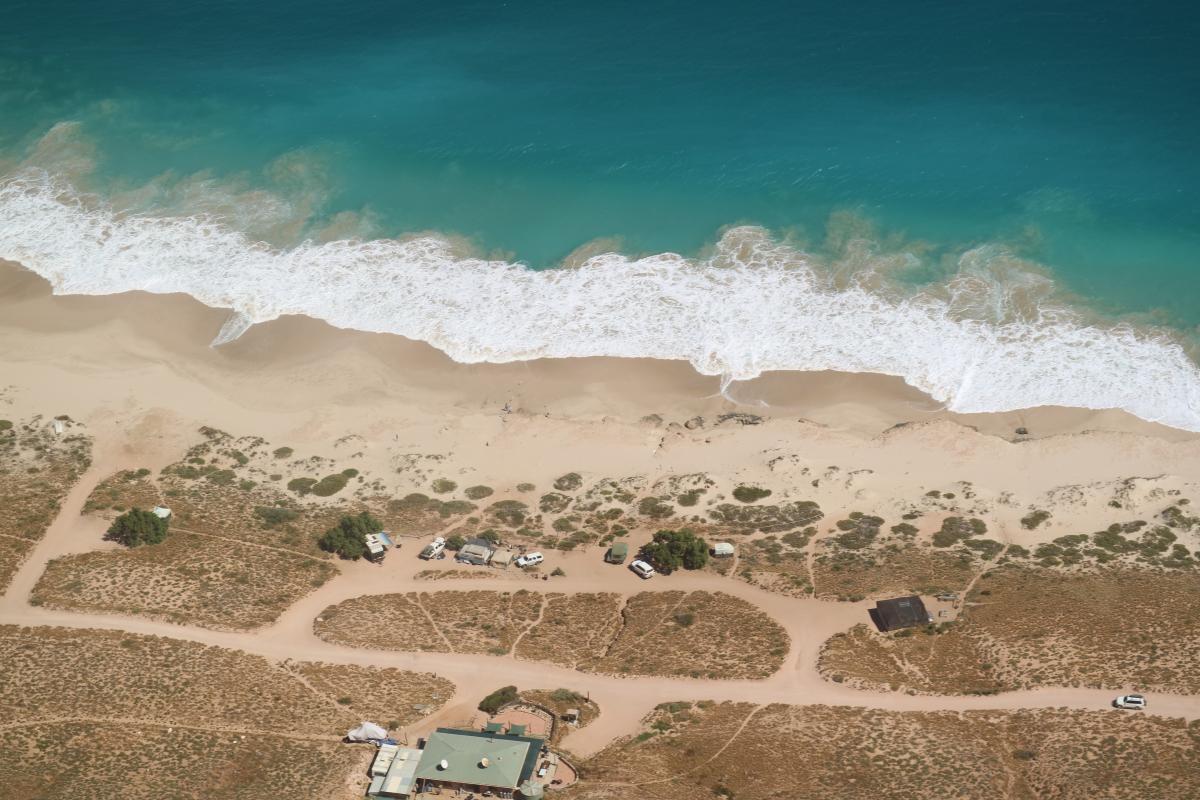 Aerial view of Quobba Coast. 