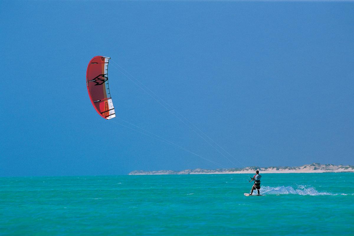 Kite boarding in Sandy Bay