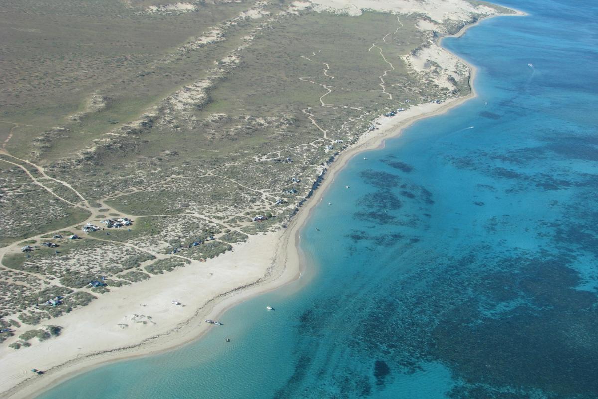 Aerial view of South Lefroy Bay.