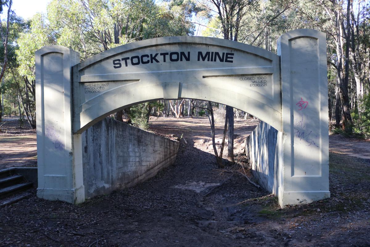 stockton mine entrance remains