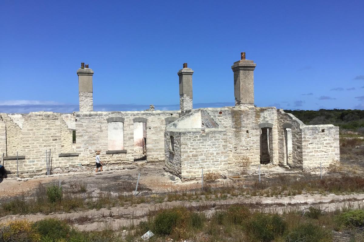 Ruins of the old telegraph station at israelite bay