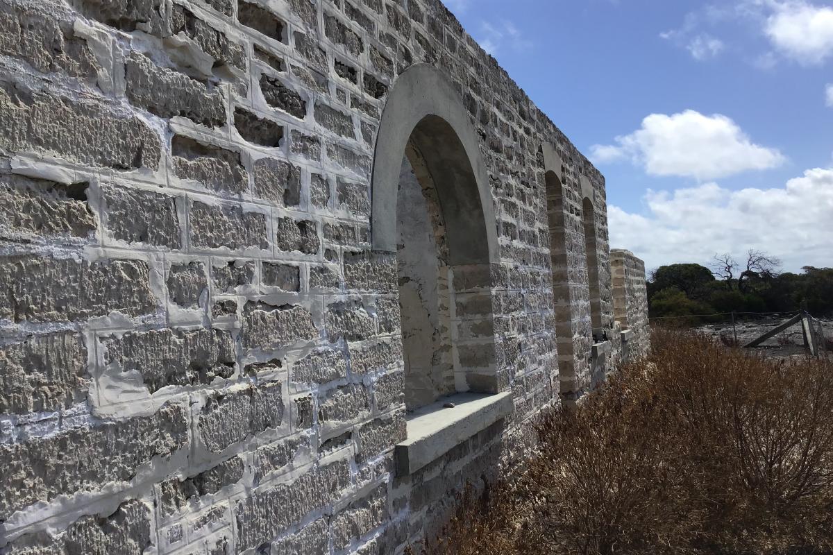 Ruins of the old telegraph station at israelite bay