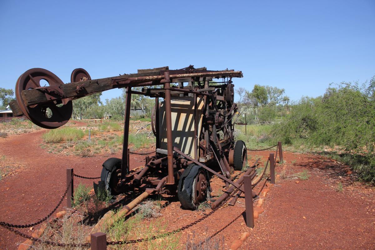 machinery relics that are a reminder of when the millstream homestead was still a pastoral property